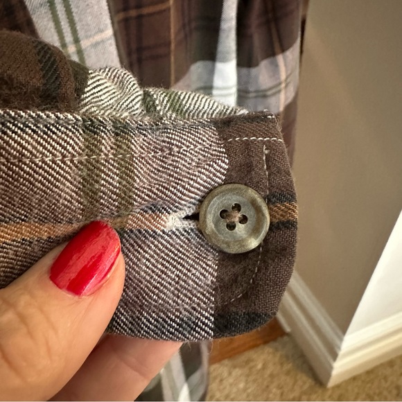 Ralph Lauren Womens Plaid Flannel 1/4 Zip Tunic Equestrian size medium - Picture 9 of 10